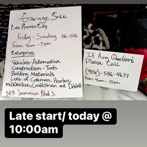 Garage sale lake Havasu city